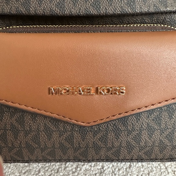 Michael Kors Brown and Tan Belt Bag with Signature Monogram - Picture 3 of 5